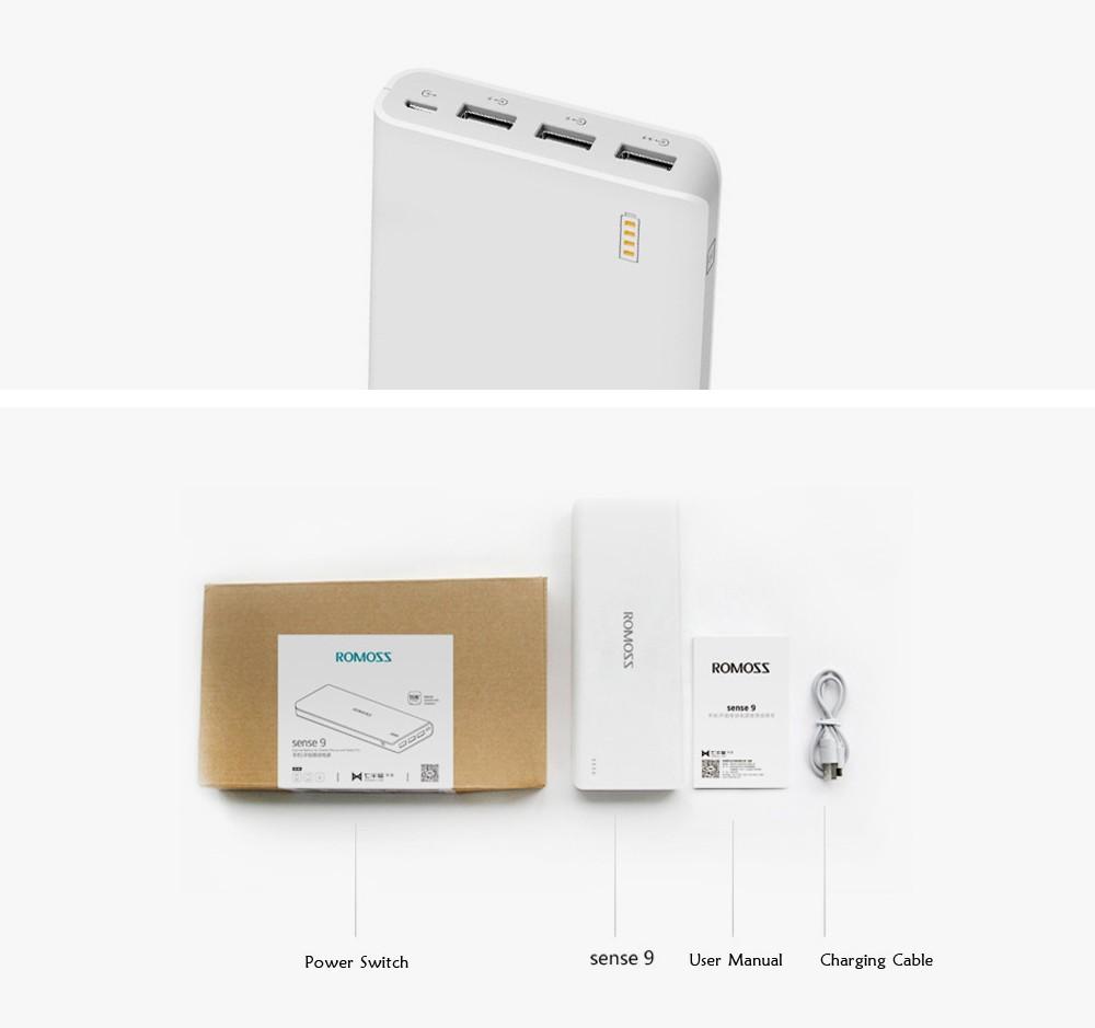 Romoss Sense 9 25000MAH Power Bank for Smart Phones