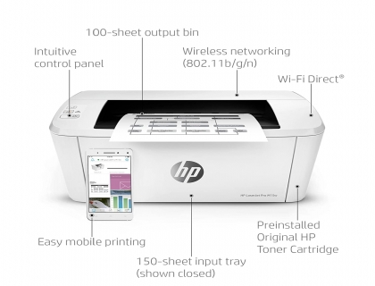 HP LaserJet Pro M12W Printer