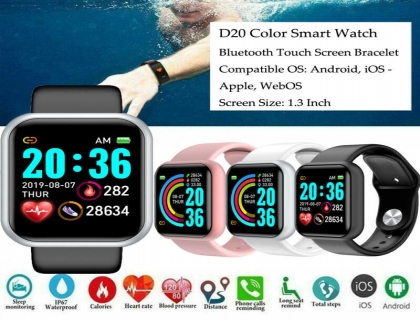 D20 Fitness Bracelet Blood Pressure Bluetooth Heart Rate Monitor