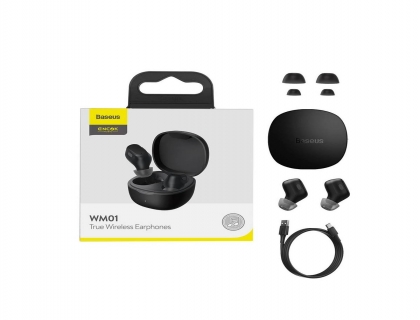 BASEUS NGWM0101 ENCOK TWIN WIRELESS EARPHONE WITH CHARGING DOCK