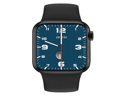 HW12 Smart Watch 40mm Full Screen With Rotating Key Heart Rate Monitor Fitness Tracker BT Make Calls BLACK