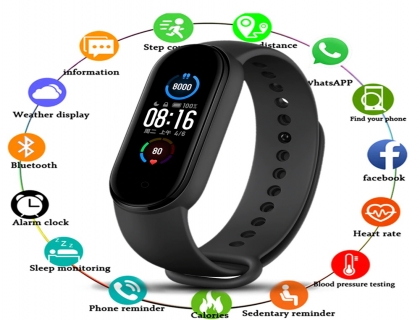 NEW M5 Band Sport Wristband Blood Psure Monitor Heart Rate For Android And IOS 