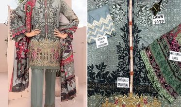 Dress With Chiffon Dupatta